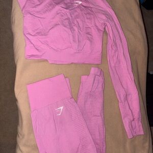 Gymshark Pink Vital Long-Sleeve and leggings Set